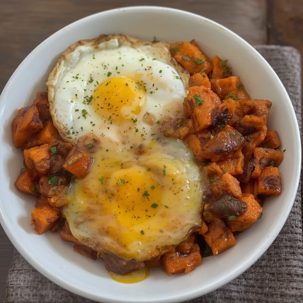 Home yepim 7 $10 Breakfast Meal Plan: Eggs & Sweet Potato Hash
