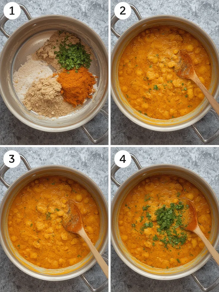 Step-by-step cooking process