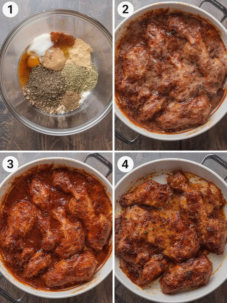 Step-by-step making chicken drumsticks