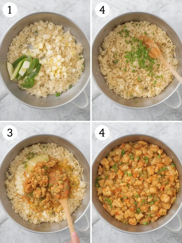 Cauliflower Fried Rice with Chicken steps