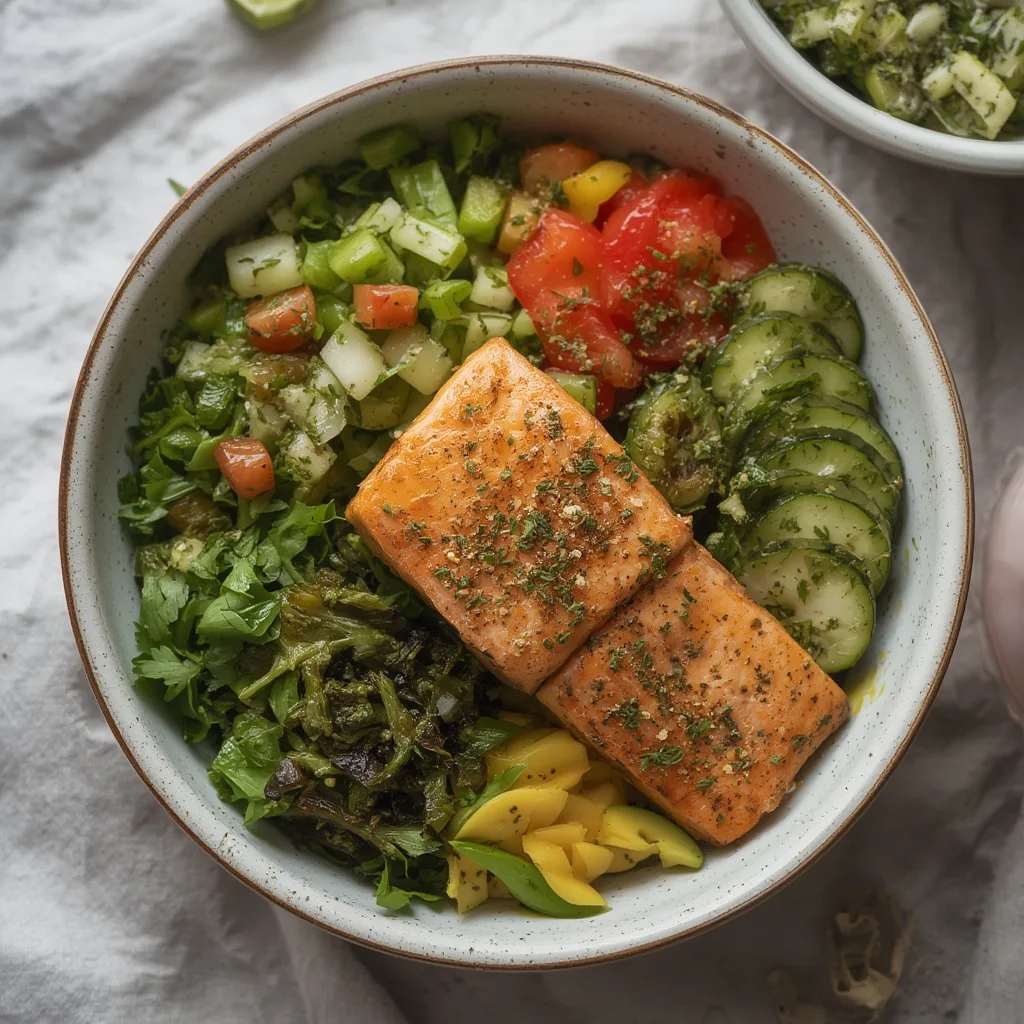 Home yepim 11 Clean-Eating Plan: Fresh Herb Salmon Bowls