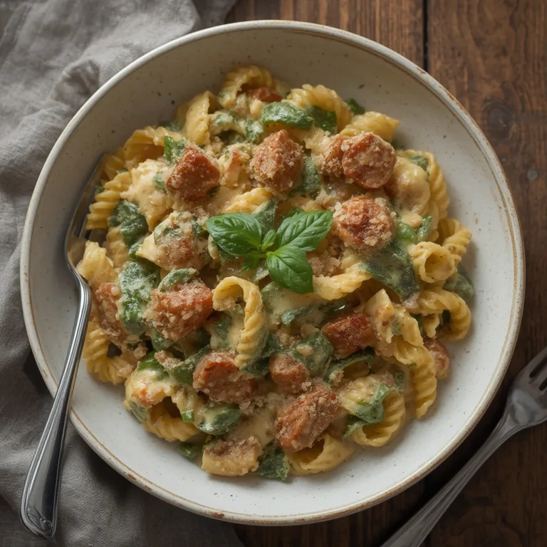 Creamy Sausage & Spinach Pasta
