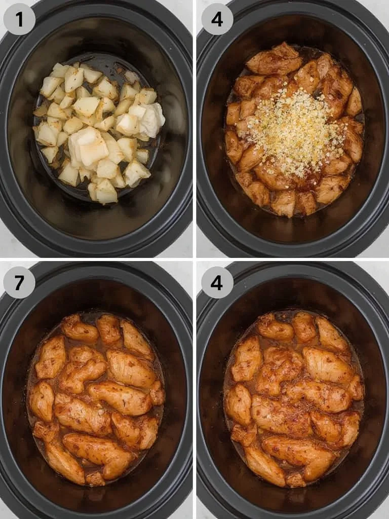 Easy Crockpot Weeknight Plan: Honey Garlic Chicken steps