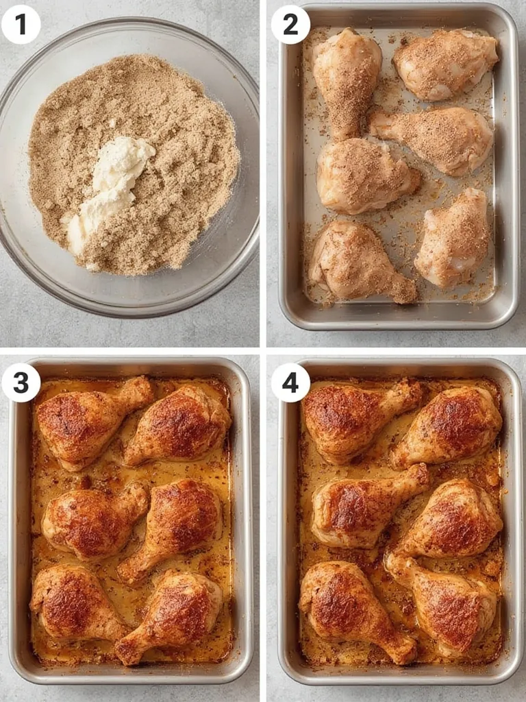 Step-by-step photos for baking chicken drumsticks