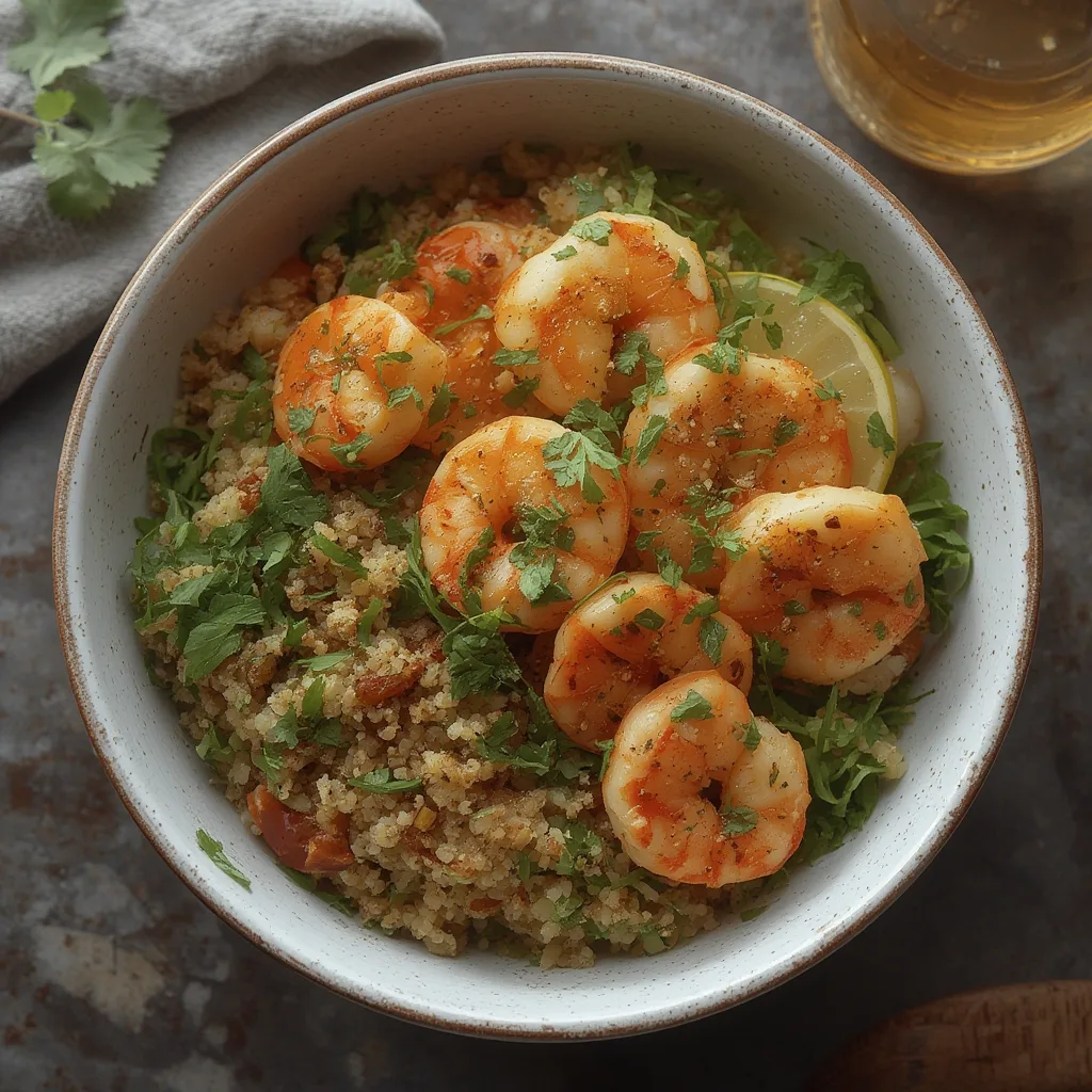 Garlic Shrimp & Quinoa Bowl