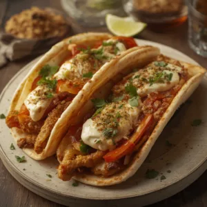 Greek Chicken Pitas