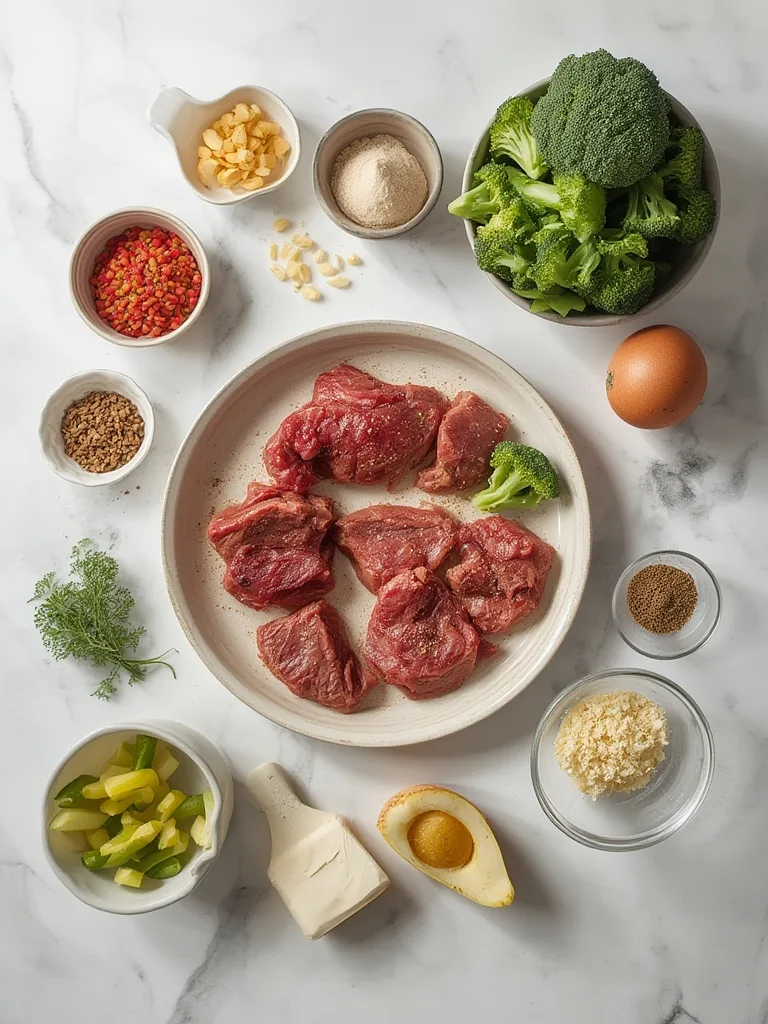 Healthy Beef Broccoli ingredients 1
