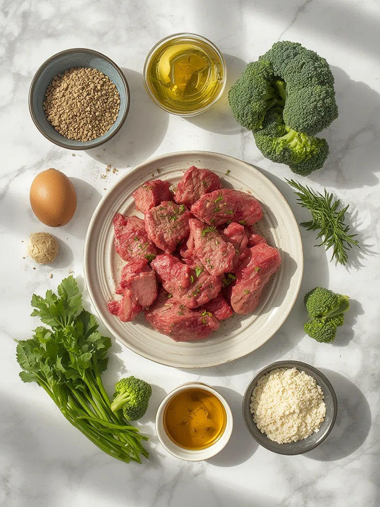 Ingredients for Healthy Beef and Broccoli