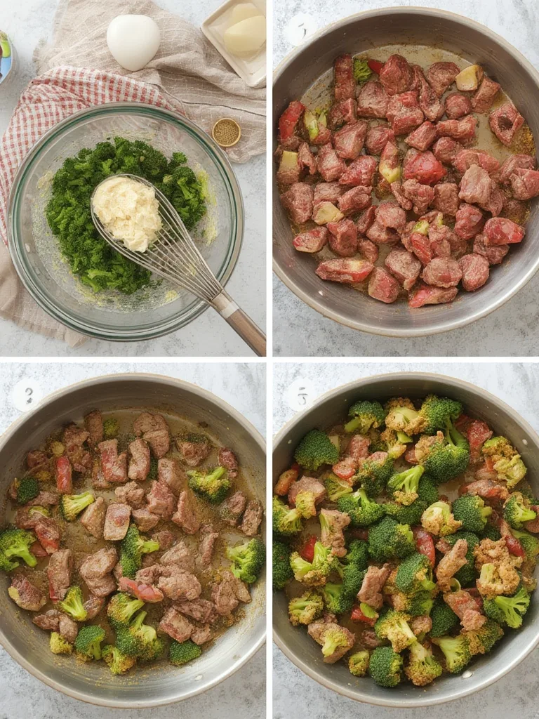Healthy Beef Broccoli steps 1