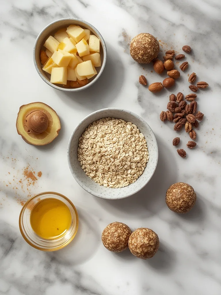 Healthy Snack Plan Peanut Butter Oat Energy Bites ingredients