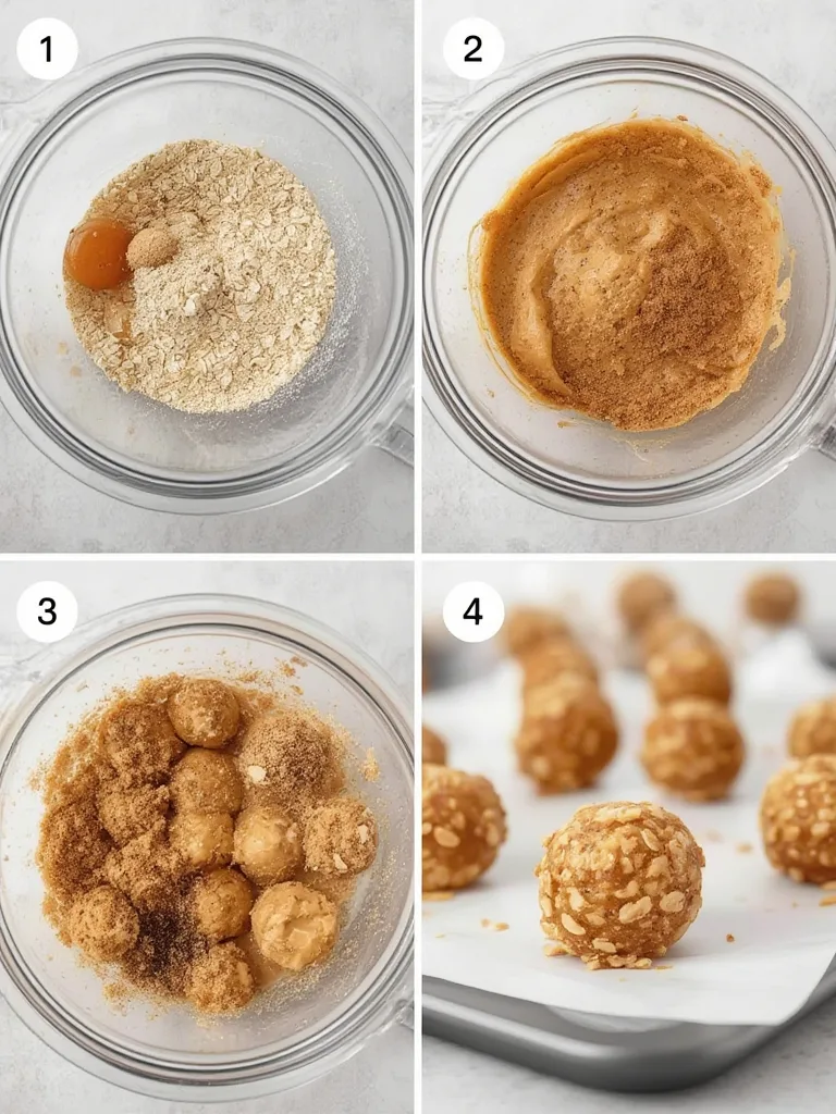 Healthy Snack Plan Peanut Butter Oat Energy Bites steps