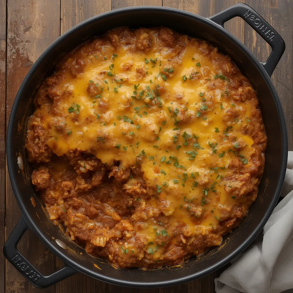 One-Pan Cheesy Beef & Rice Bake: Recipe Ideas for Easy Meals 4 One-Pan Cheesy Beef & Rice Bake