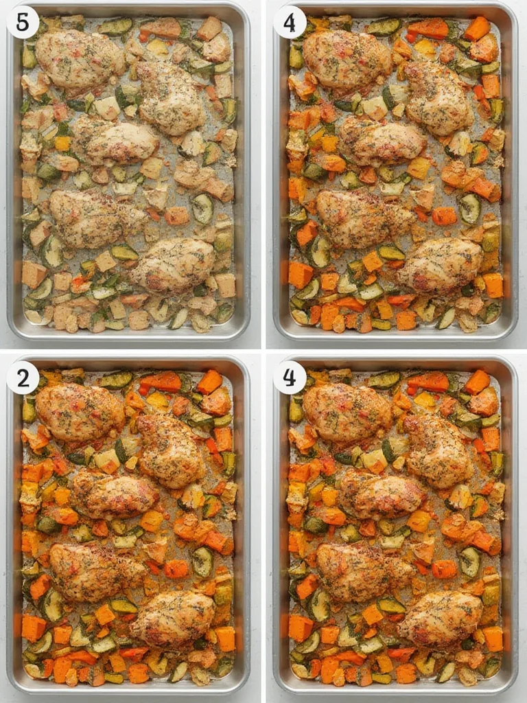 Roasted Veggie & Chicken Sheet Pan: Your Ultimate Solution for Quick Dinner Ideas! 3 Roasted Veggie Chicken Sheet Pan steps