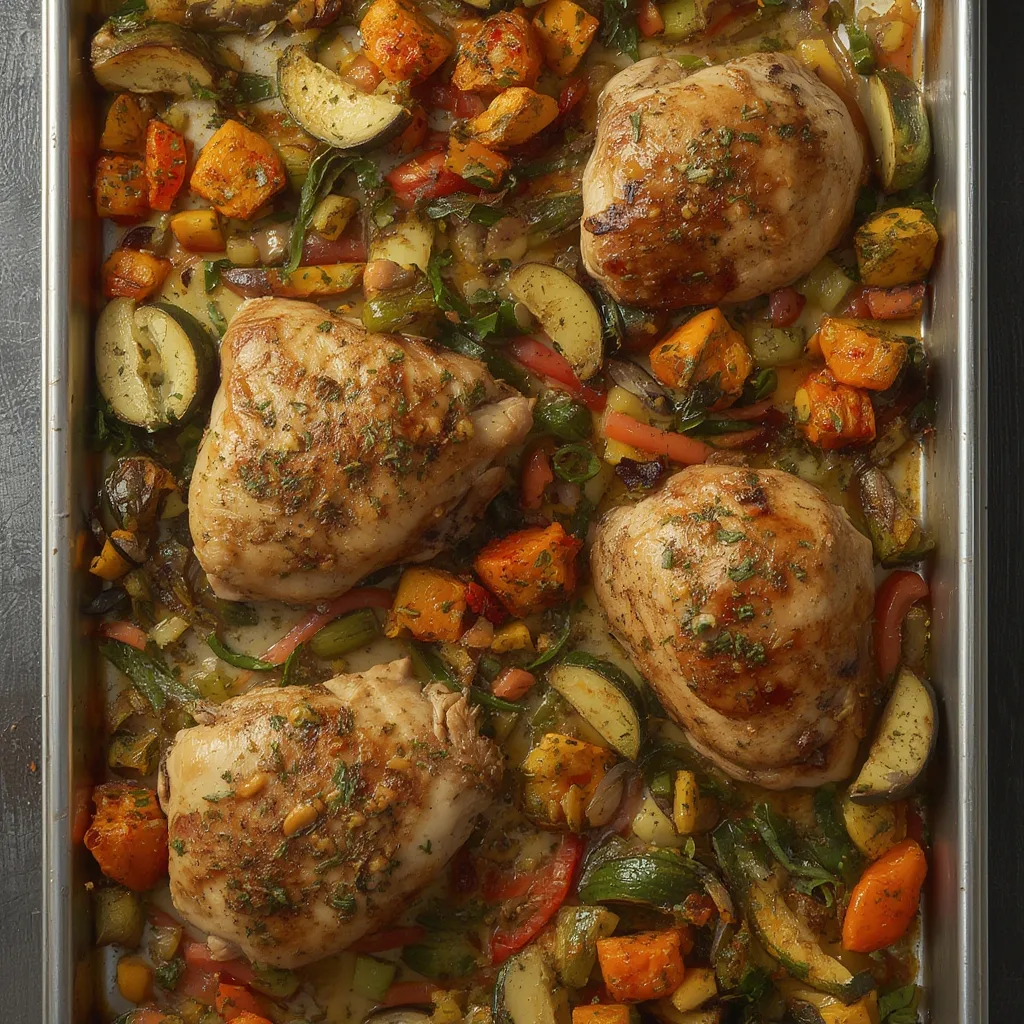 Roasted Veggie & Chicken Sheet Pan: Your Ultimate Solution for Quick Dinner Ideas! 4 Roasted Veggie Chicken Sheet Pan