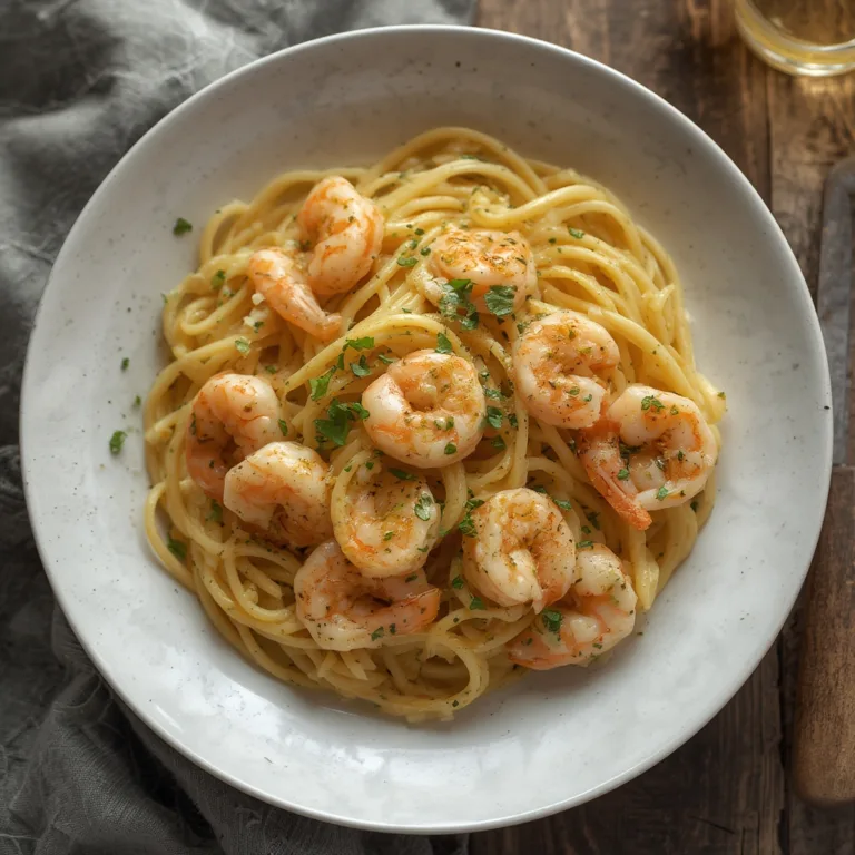 Simple Garlic Butter Shrimp Pasta