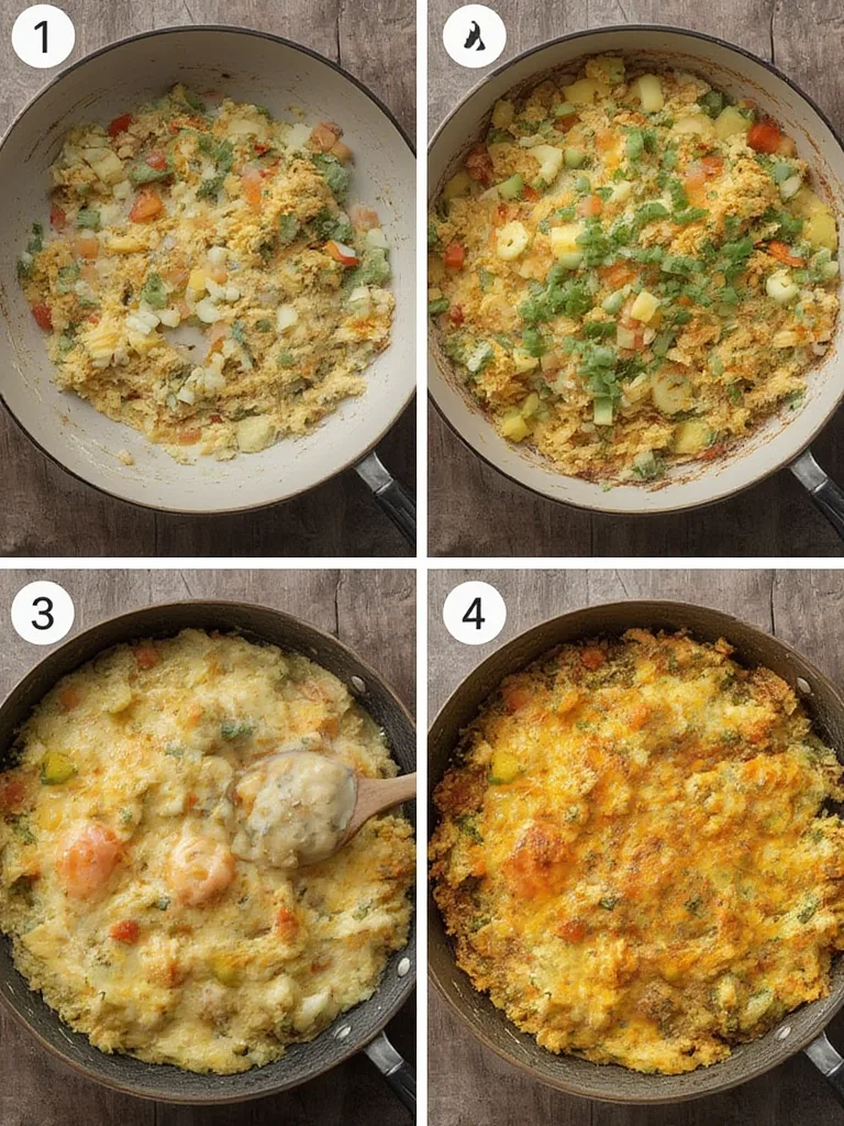Steps to make Vegetable Hash Brown Egg Casserole