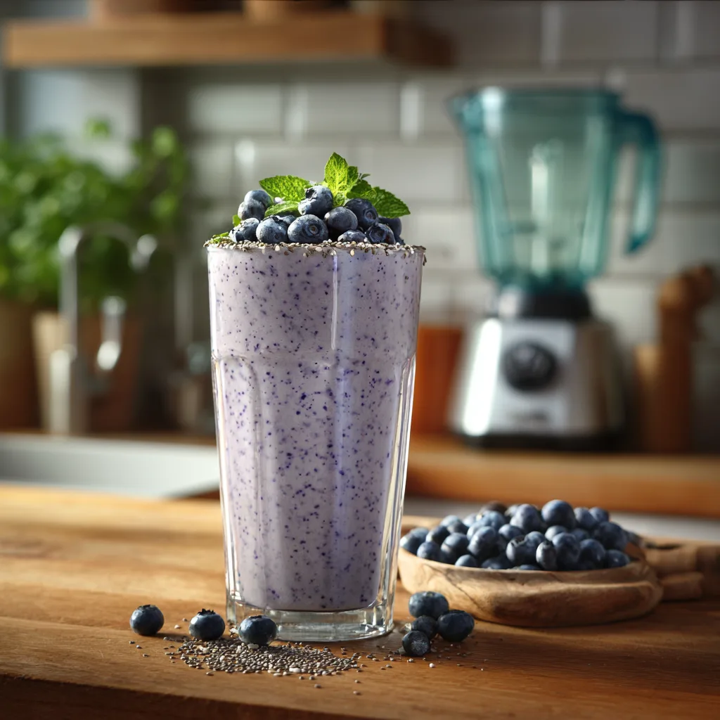 Blueberry Cottage Cheese Smoothie