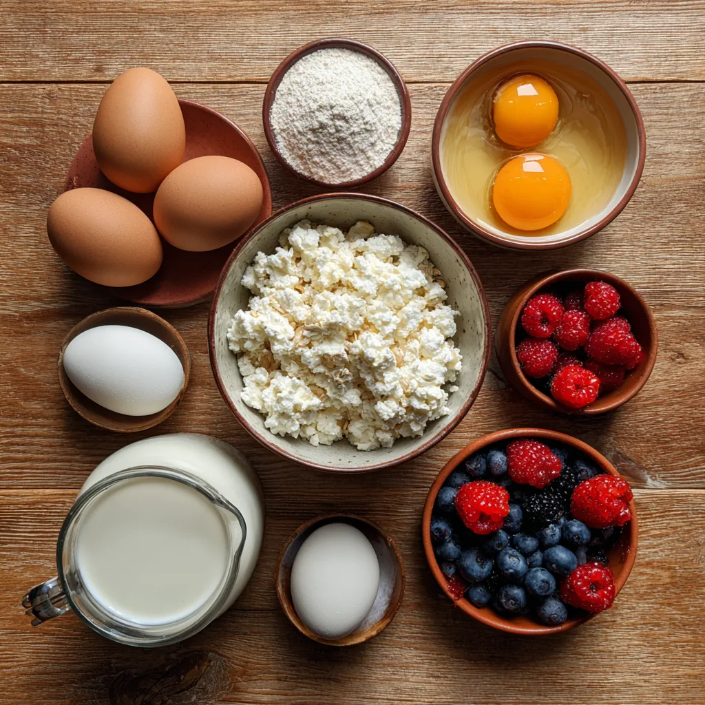 u1891677983 Flat lay of ingredients for Cottage Cheese Protei 32dd5a8e c9b0 4fc1 8ebf ed5e3eb7c89d 0