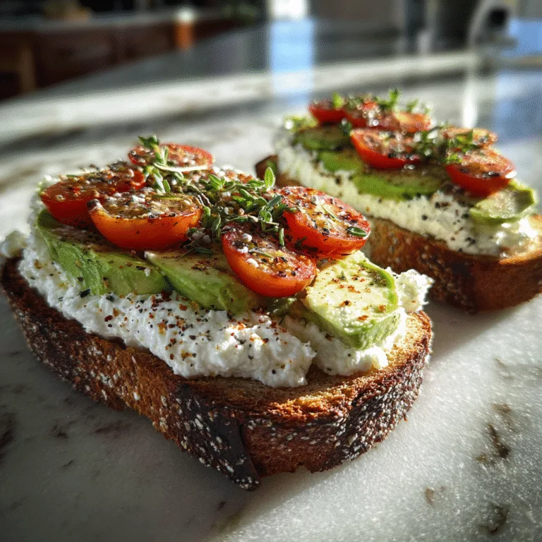Savory Cottage Cheese Toasts with Avocado