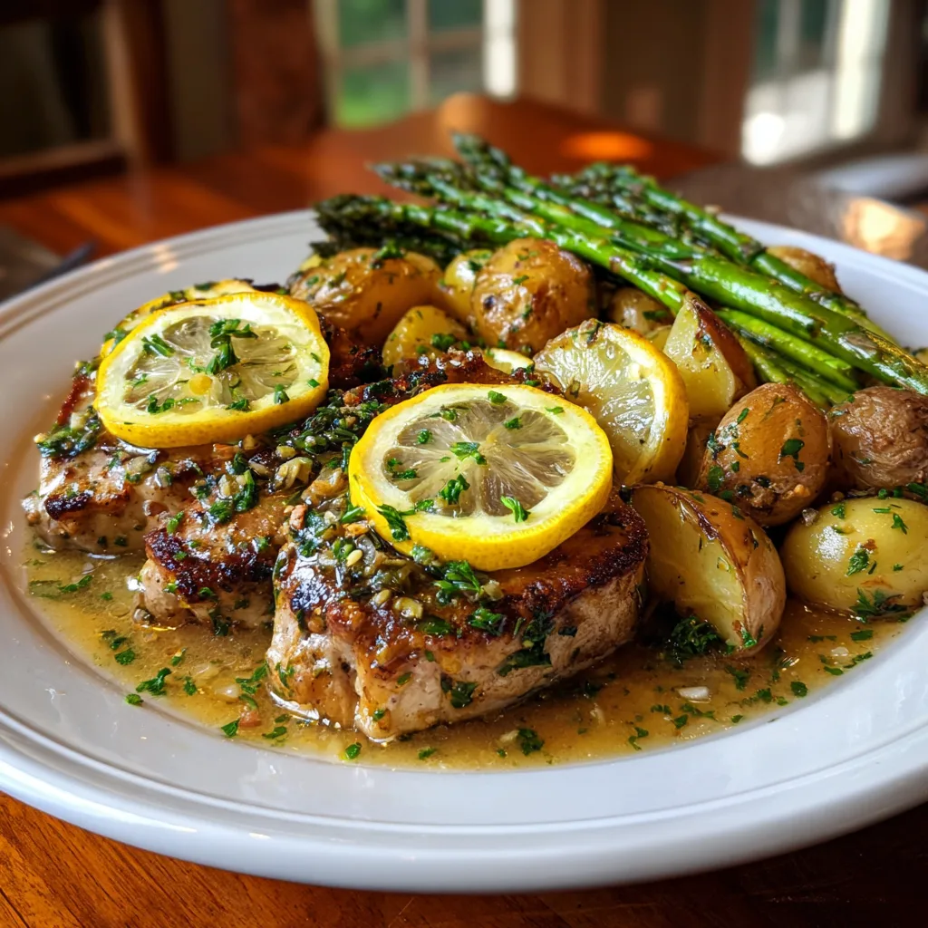 Lemon Herb Pork Chops: Flavor-Packed Pork Chop Recipes You’ll Love 4 u1891677983 Plated Lemon Herb Pork Chops with roasted potatoe 10b7e724 5712 4937 b5ff 03441ac2e2be 2