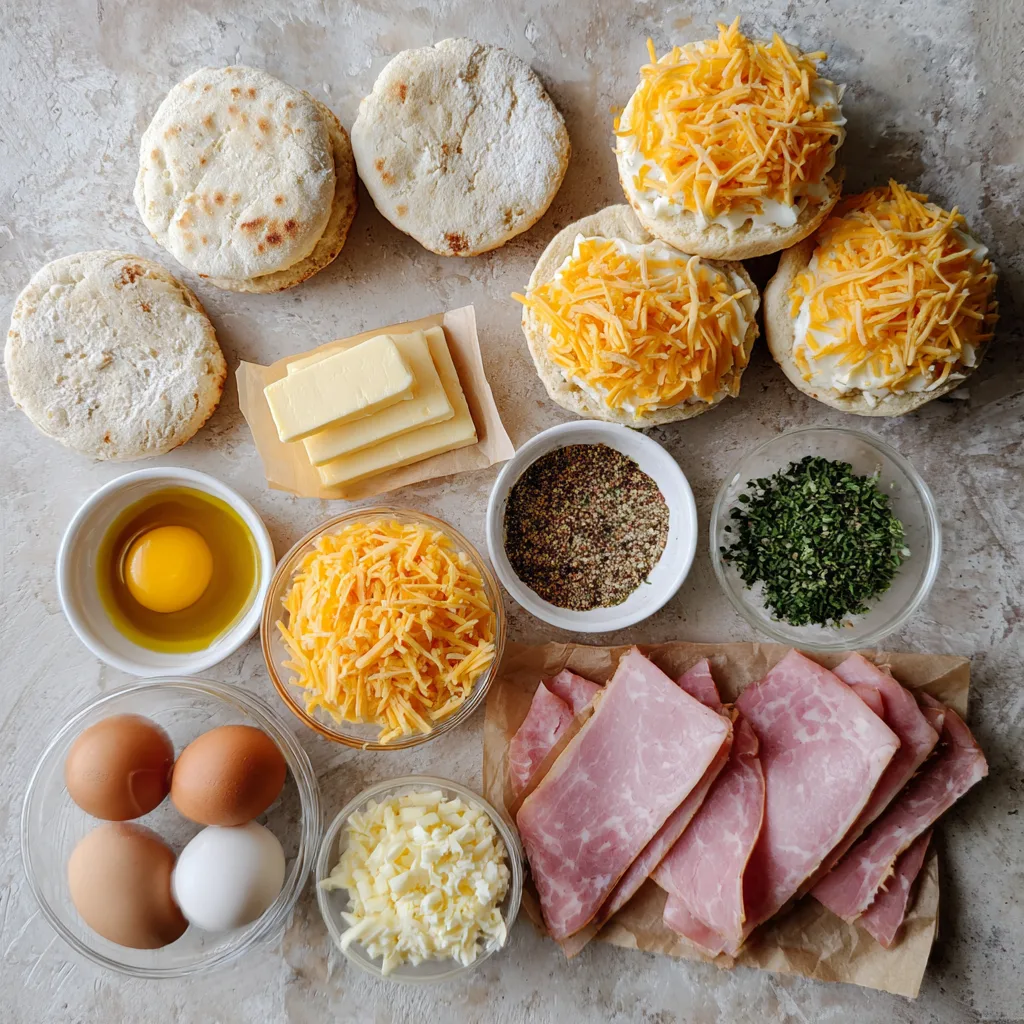 u1891677983 Top down view of all Egg and Ham Breakfast Sandwi 3b369682 fe8c 411d b3c3 e69b89bcd3de 0
