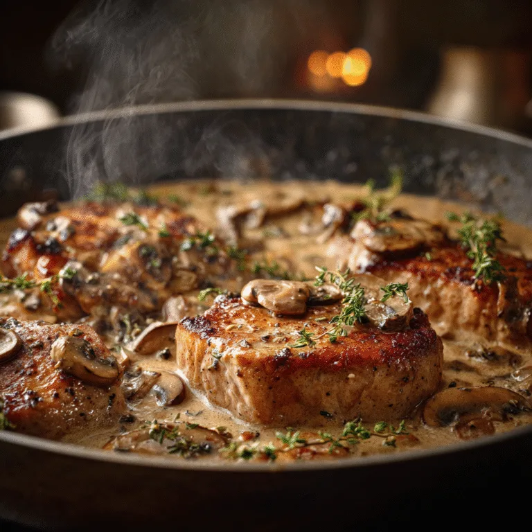 Creamy Mushroom Pork Chops
