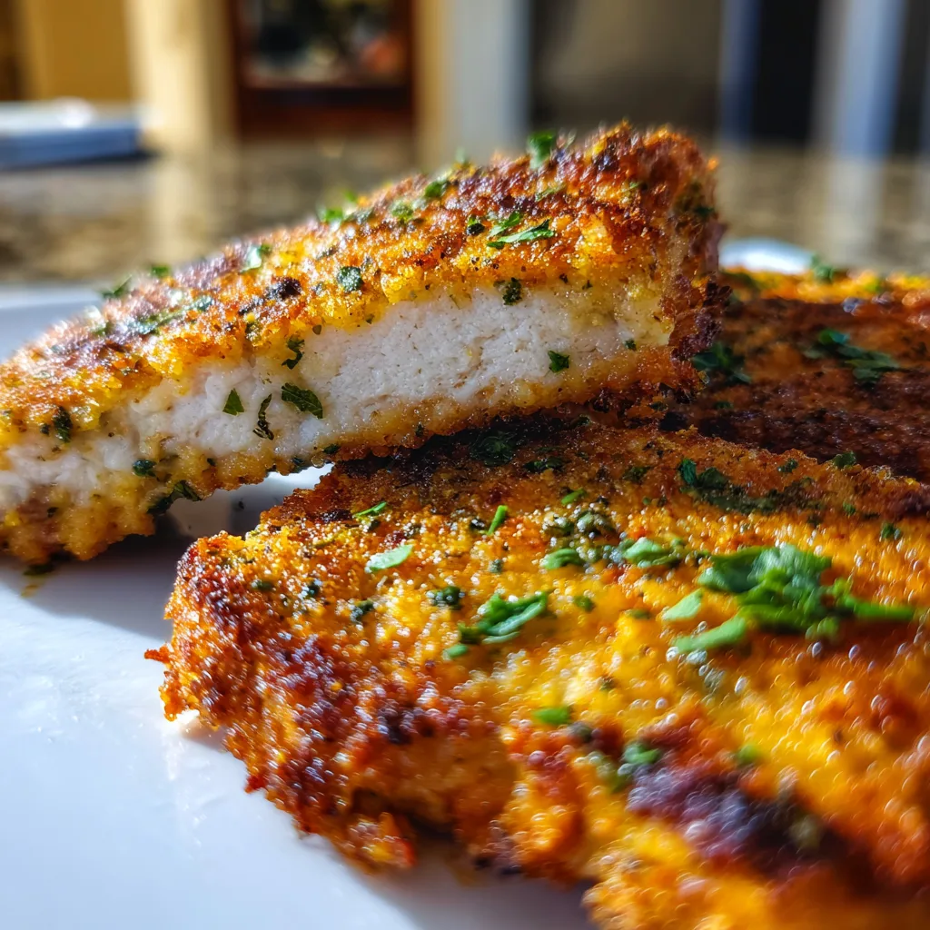 Crispy Parmesan Crusted Pork Chops