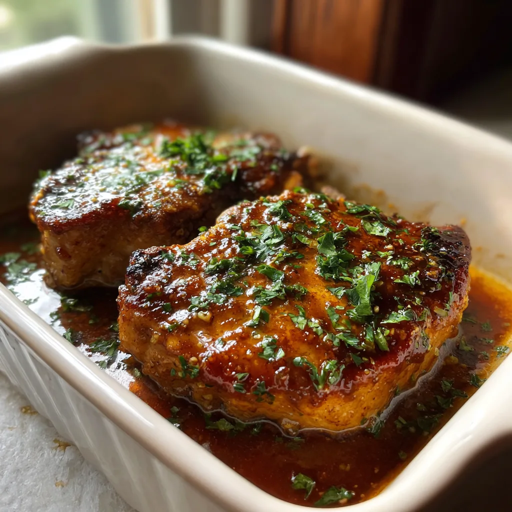 Brown Sugar Baked Pork Chops