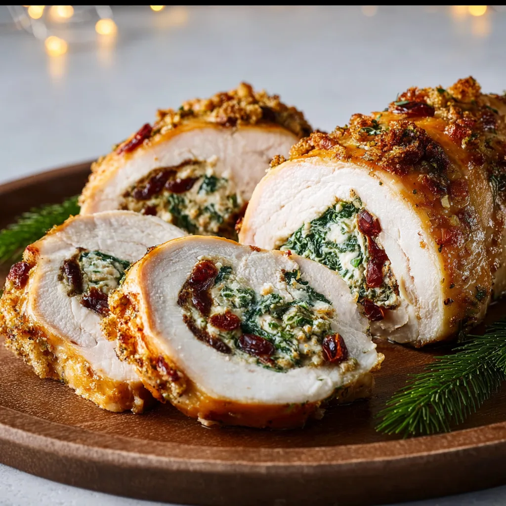 Cranberry & Herb Best Christmas Stuffed Turkey Breast