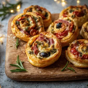 Antipasto Puff Pastry Pinwheels