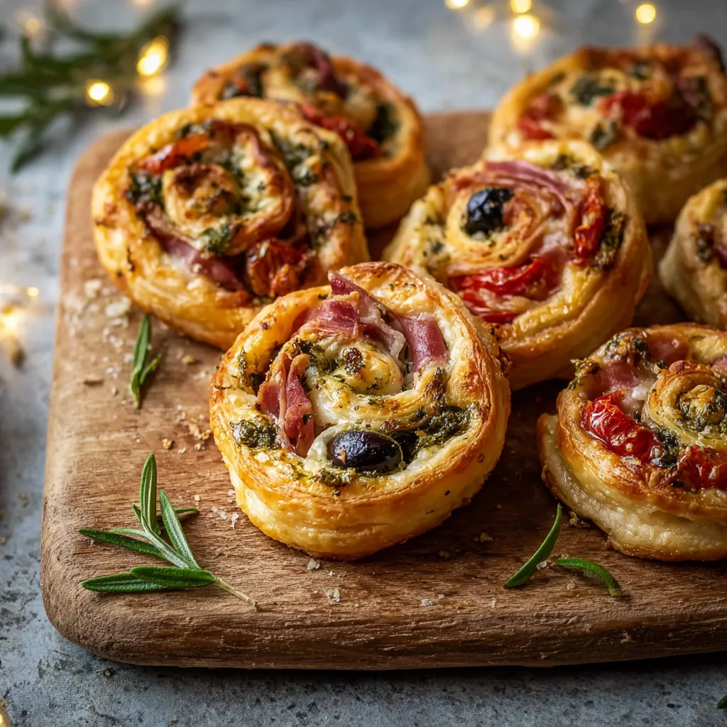 Antipasto Puff Pastry Pinwheels