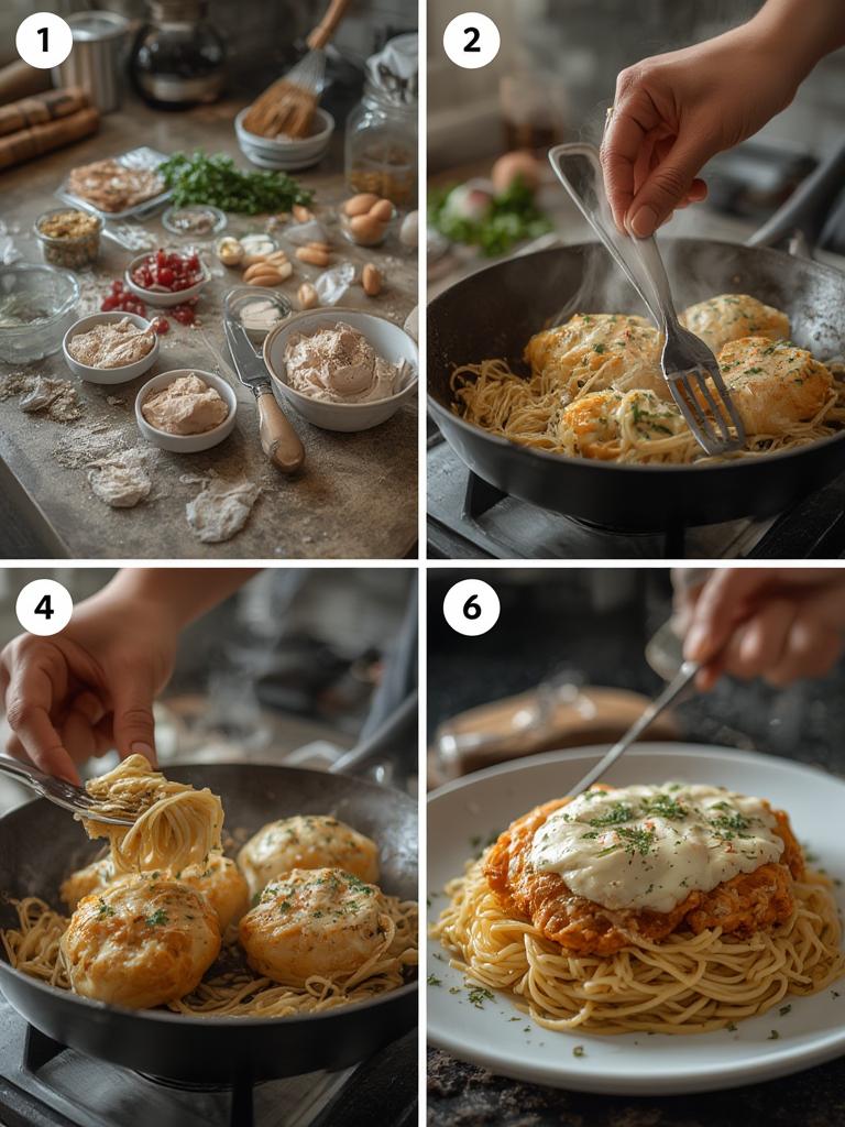 500 Calorie Chicken Alfredo Spaghetti Squash Boats 2