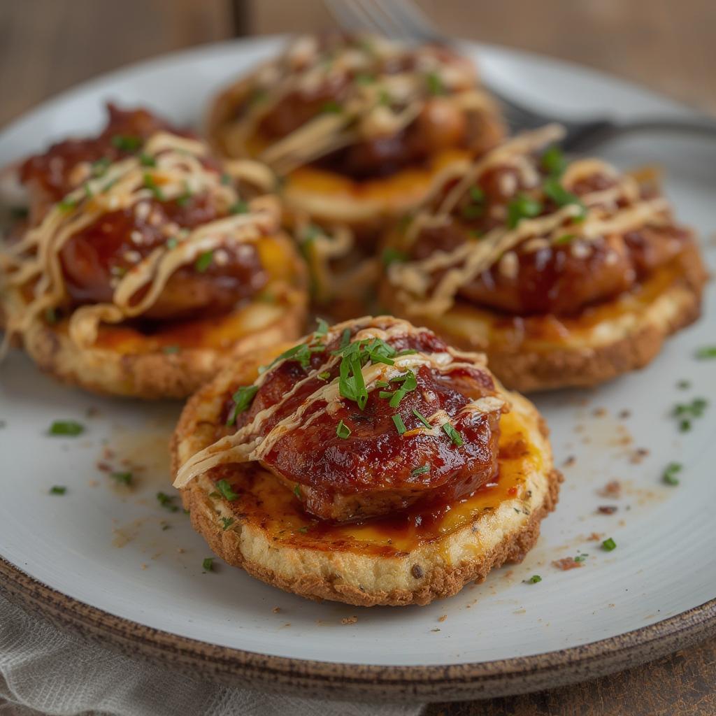 BBQ Chicken Flatbread Bites