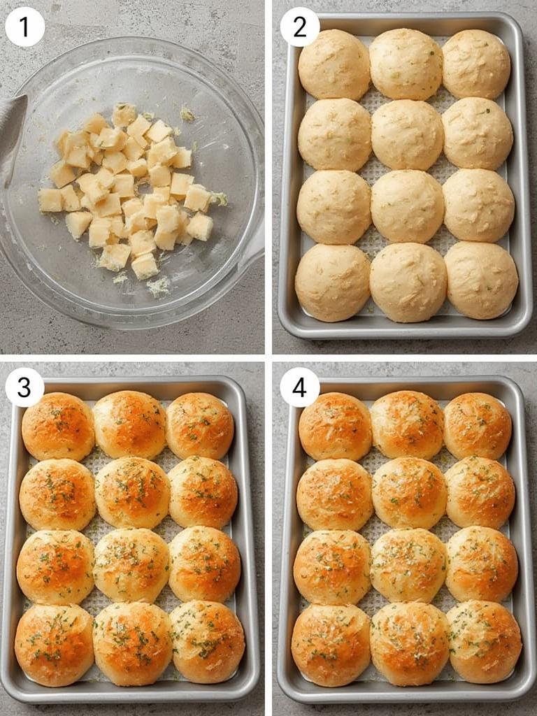 Cheesy Pull Apart Garlic Bread Bites 2