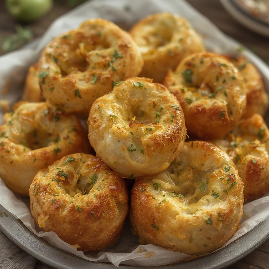 Cheesy Pull Apart Garlic Bread Bites