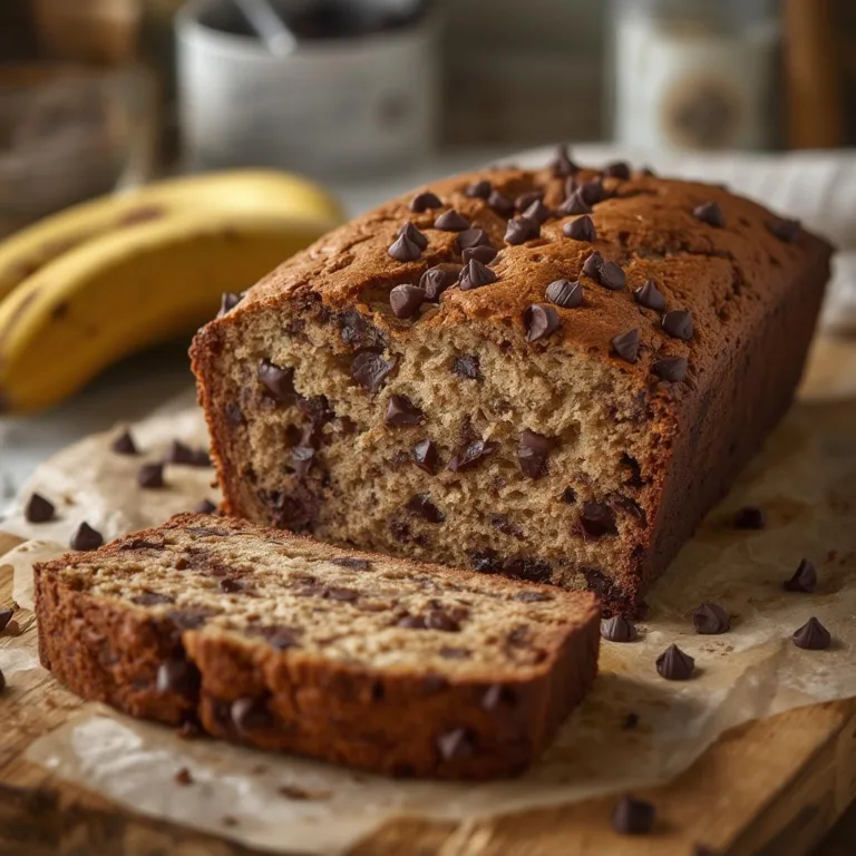 Chocolate Chip Banana Bread No Butter