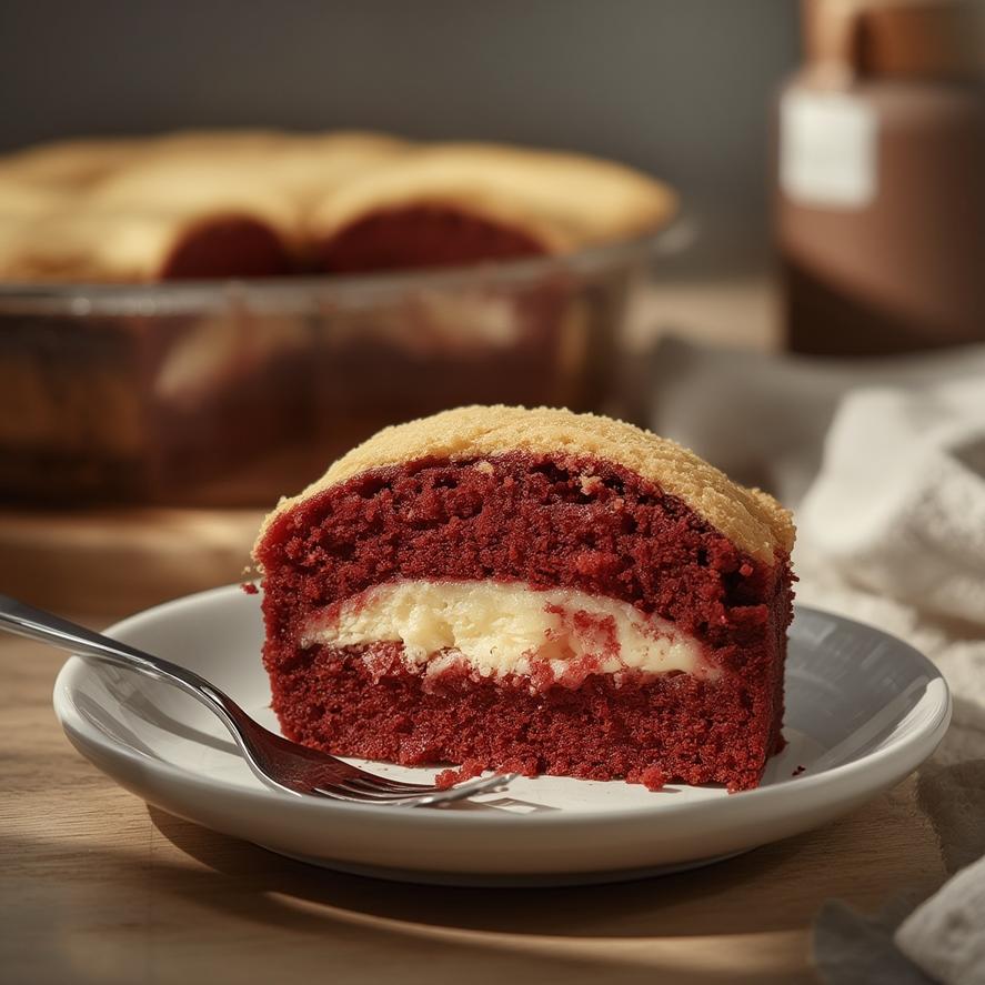 Cream Cheese Stuffed Red Velvet Pound Cake 3