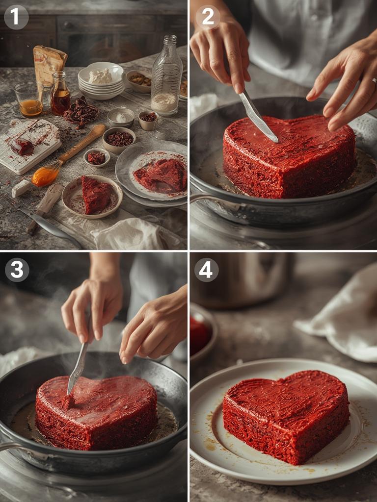 Heart Shaped Red Velvet Cake 2