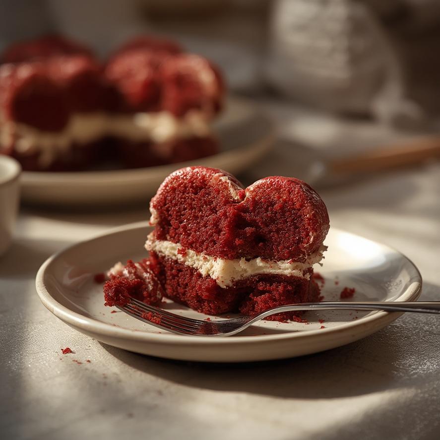 Heart Shaped Red Velvet Cake 3