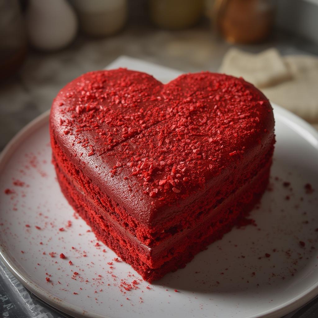 Heart Shaped Red Velvet Cake