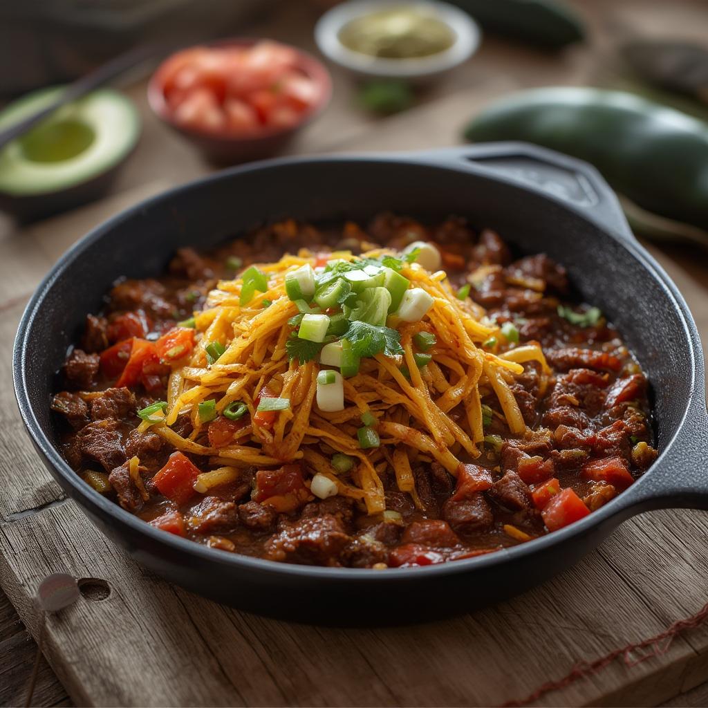 Low Carb Beef Taco Skillet