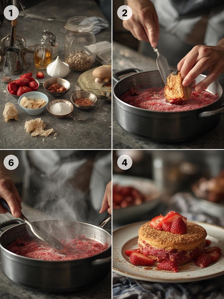 Neapolitan Cake with Freeze Dried Strawberries 2