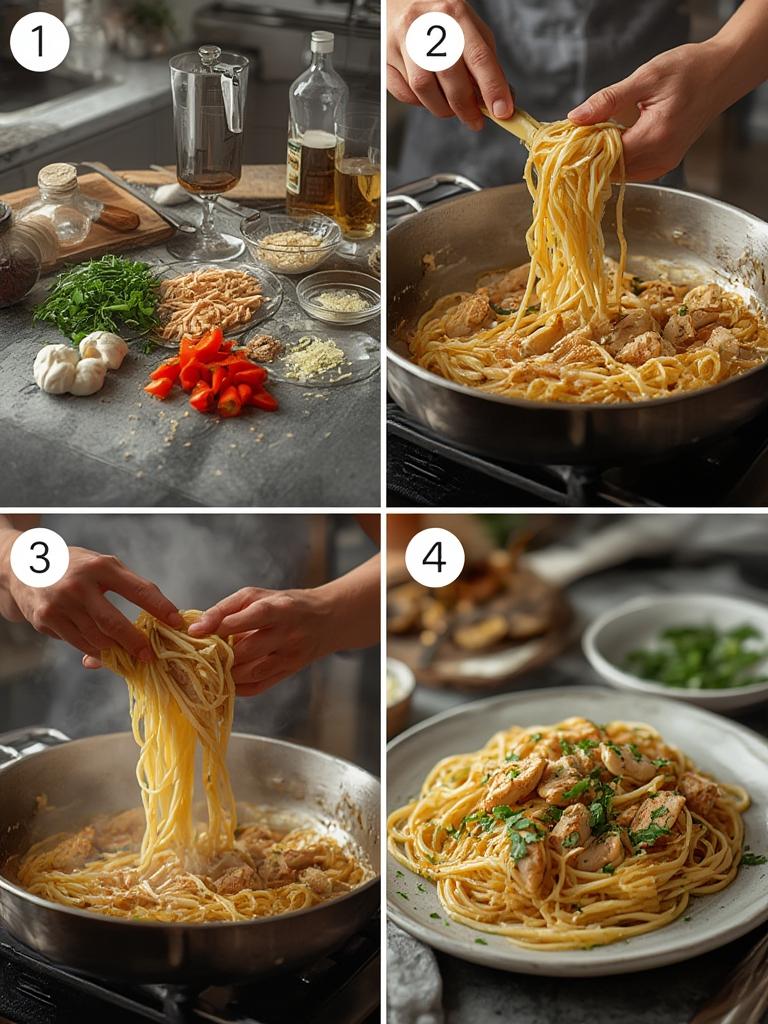 One Pot Creamy Garlic Chicken Zoodles 2