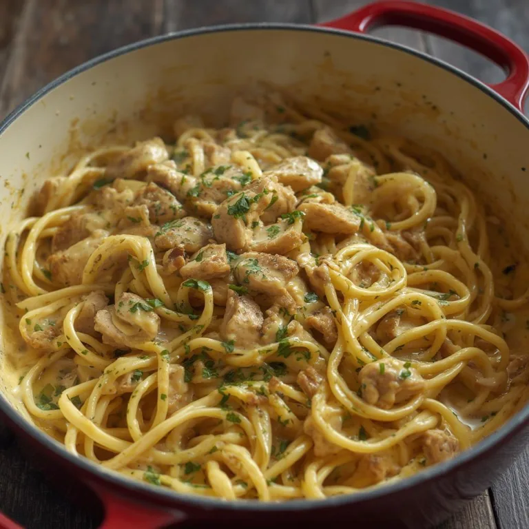 One-Pot Creamy Garlic Chicken Zoodles