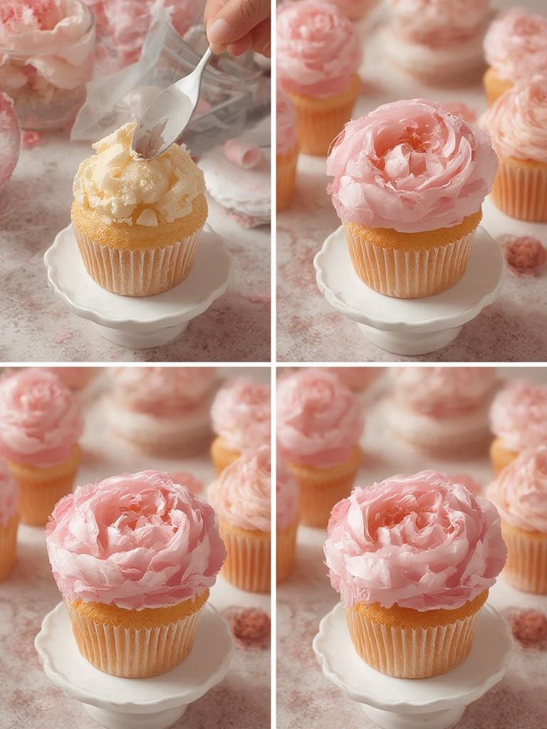 Peony Bloom Cupcakes 10