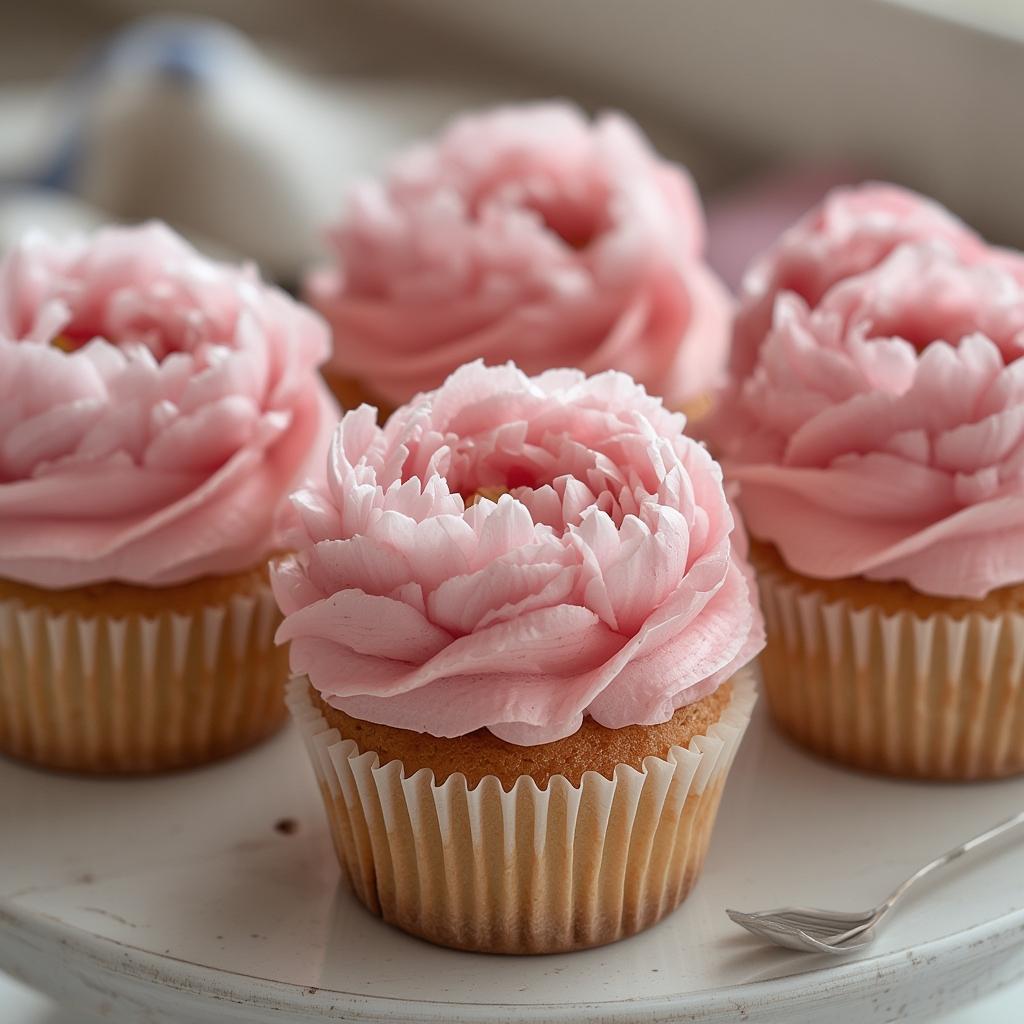 Peony Bloom Cupcakes 7