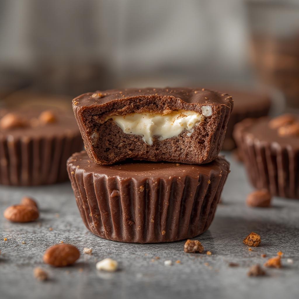 Protein Reeses Cups with Cottage Cheese Filling