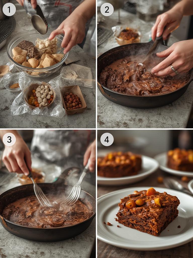 Reeses Skillet Brownie Dessert 3