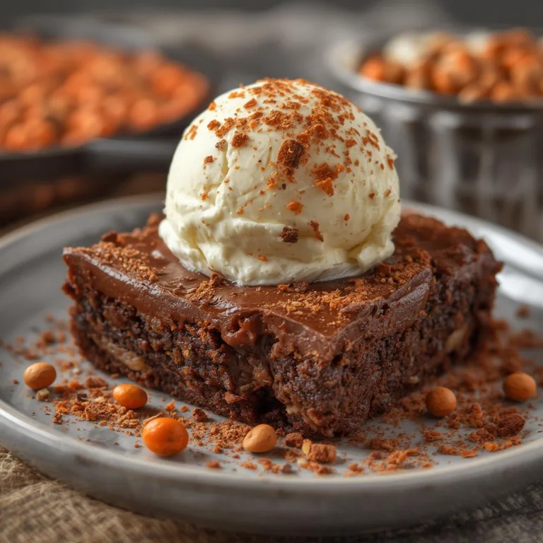 Reeses Skillet Brownie Dessert