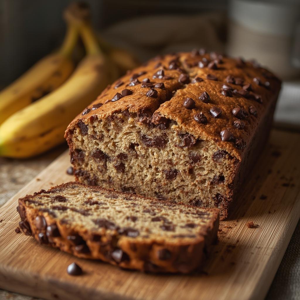 Ripe Banana Chocolate Chip Loaf
